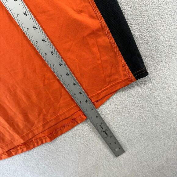 Under Armour Tank Top Men's medium Orange Black Fitted Heatgear Vent Gym NEW - Picture 3 of 9